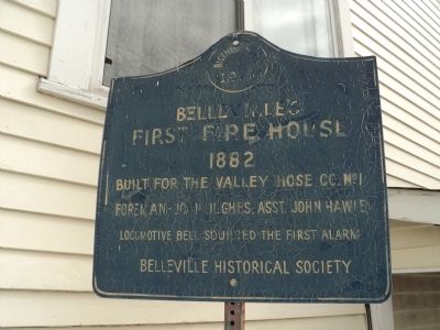 Belleville First Fire House Marker image. Click for full size.
