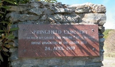 Native Daughters of the Golden West Dedication Plaque. Click for full size. Native Daughters of the Golden West Dedication Plaque image. Click for full size.