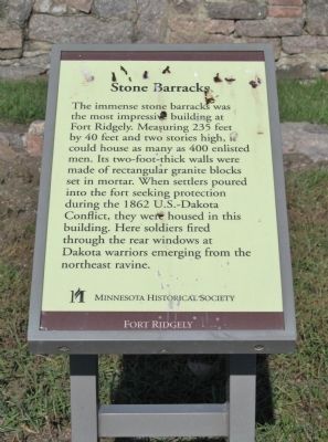 Stone Barracks Marker. Click for full size. Stone Barracks Marker image. Click for full size.
