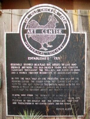 The Old Chicken Farm Art Center Marker. Click for full size. The Old Chicken Farm Art Center Marker image. Click for full size.