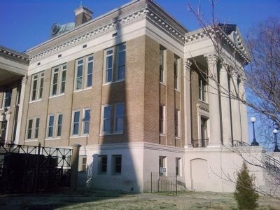 Courthouse and Poor Farm Fence Marker. Click for full size. Courthouse and Poor Farm Fence Marker image. Click for full size.