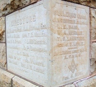 Carnegie Library Building Cornerstone. Click for full size. Carnegie Library Building Cornerstone image. Click for full size.