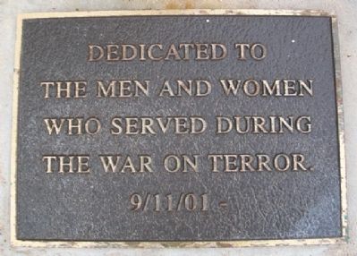 War on Terror Memorial Marker. Click for full size. War on Terror Memorial Marker image. Click for full size.