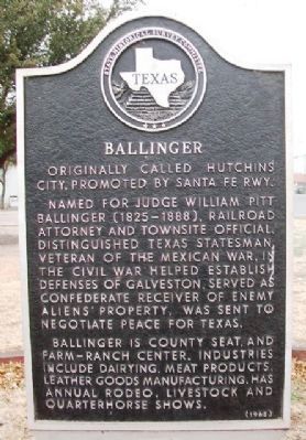 Ballinger Marker image. Click for full size.