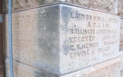 Runnels County Courthouse Cornerstone image. Click for full size.