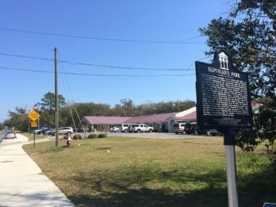 Marker & Pensacola Health Care Facility in background. image. Click for full size.