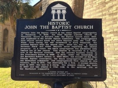 Historic John the Baptist Church Marker image. Click for full size.