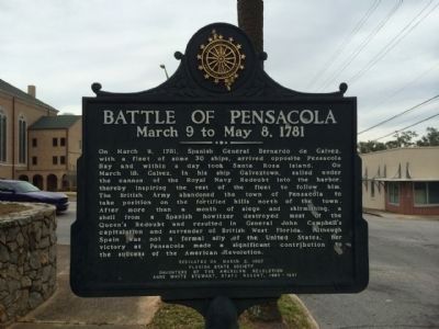 Battle of Pensacola Marker. Click for full size. Battle of Pensacola Marker image. Click for full size.