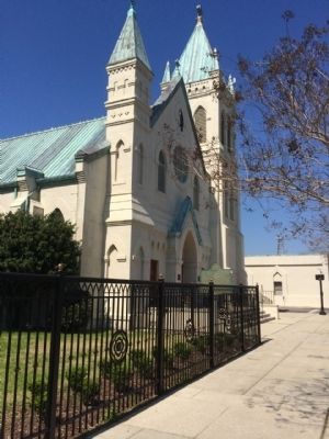 Basilica of Saint Michael the Archangel and former location of the marker. image. Click for full size.