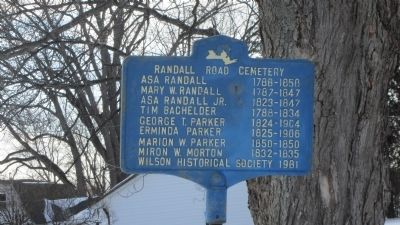 Randall Road Cemetery Marker. Click for full size. Randall Road Cemetery Marker image. Click for full size.
