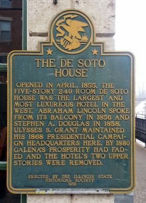 The De Soto House Marker image. Click for full size.