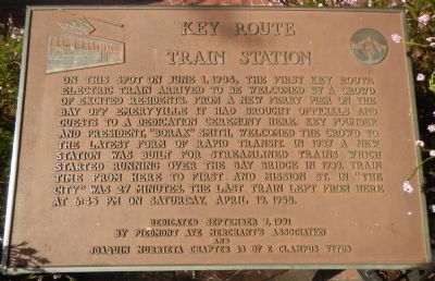 Key Route Train Station Marker. Click for full size. Key Route Train Station Marker image. Click for full size.