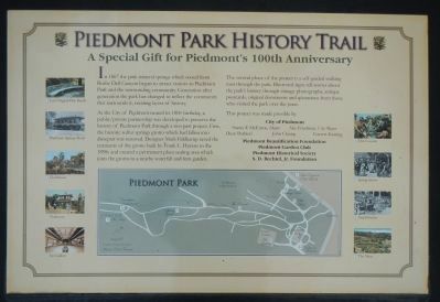Piedmont Park History Trail Marker image. Click for full size.