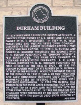 Durham Building Marker image. Click for full size.