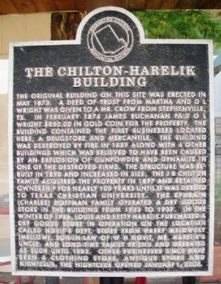 The Chilton-Harelik Building Marker. Click for full size. The Chilton-Harelik Building Marker image. Click for full size.