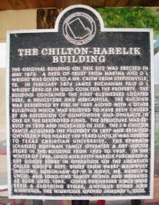 The Chilton-Harelik Building Marker image. Click for full size.