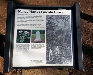 Nancy Hanks Lincoln Grave Marker image. Click for full size.