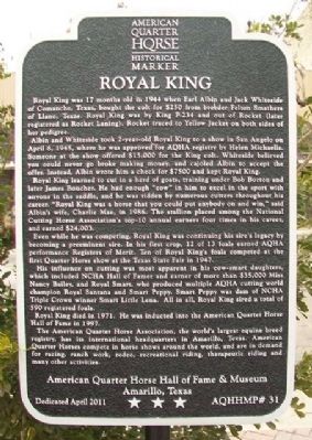 Royal King Marker. Click for full size. Royal King Marker image. Click for full size.
