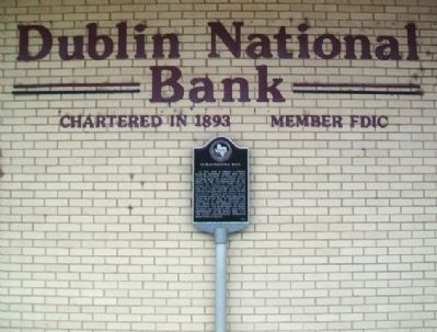 Dublin National Bank and Marker. Click for full size. Dublin National Bank and Marker image. Click for full size.