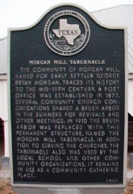 Morgan Mill Tabernacle Marker image. Click for full size.