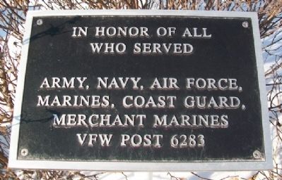 Veterans Memorial Marker. Click for full size. Veterans Memorial Marker image. Click for full size.