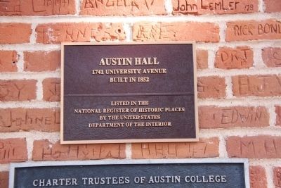 Austin College Building Marker image. Click for full size.