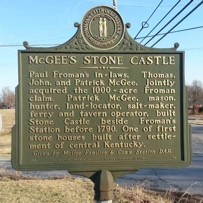 McGee’s Stone Castle Marker image. Click for full size.
