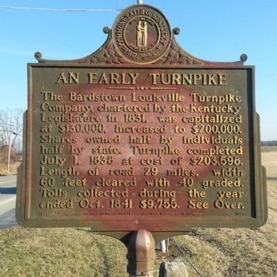 An Early Turnpike Marker. Click for full size. An Early Turnpike Marker image. Click for full size.