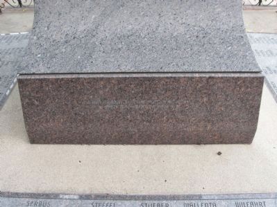 German–Bohemian Immigrants Monument Base image. Click for full size.