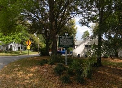 Wide view of the Orlando's First Settler, Aaron Jernigan Marker. Click for full size. Wide view of the Orlando's First Settler, Aaron Jernigan Marker image. Click for full size.