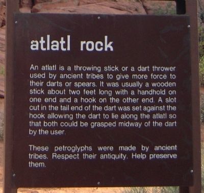 Atlatl Rock Marker image. Click for full size.