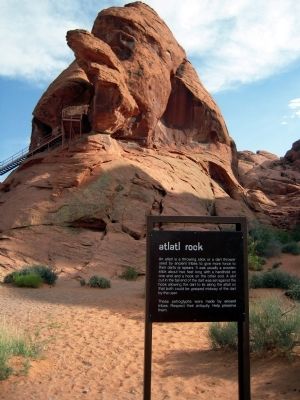 Atlatl Rock in Valley of Fire State Park image. Click for full size.