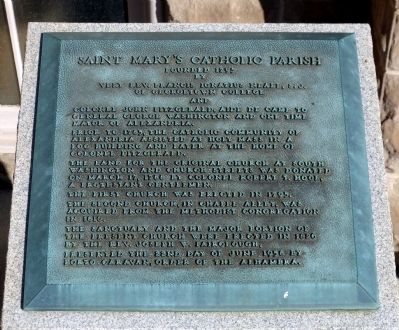 Saint Mary's Catholic Parish Marker image. Click for full size.