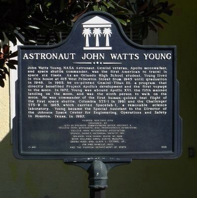 Astronaut John Watts Young Marker. Click for full size. Astronaut John Watts Young Marker image. Click for full size.
