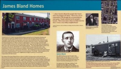 James Bland Homes Marker image. Click for full size.