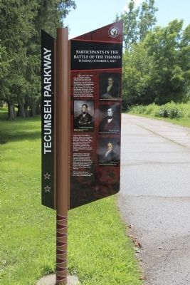 Participants in the Battle of the Thames Marker. Click for full size. Participants in the Battle of the Thames Marker image. Click for full size.