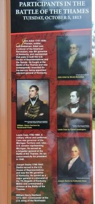 Participants in the Battle of the Thames Marker. Click for full size. Participants in the Battle of the Thames Marker image. Click for full size.