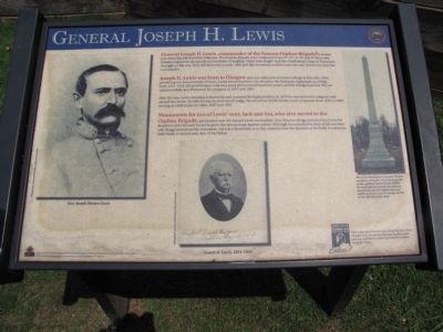 General Joseph H. Lewis Marker image. Click for full size.