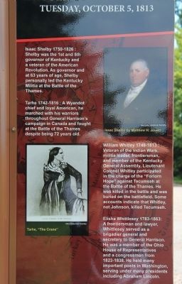 Participants in the Battle of the Thames Marker. Click for full size. Participants in the Battle of the Thames Marker image. Click for full size.