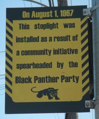 Black Panther Stoplight Marker, Side 1 (older version). Click for full size. Black Panther Stoplight Marker, Side 1 (older version) image. Click for full size.