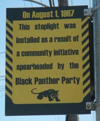 Black Panther Stoplight Marker, Side 1 (older version) image. Click for full size.