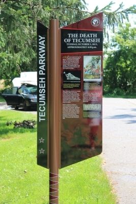 The Death of Tecumseh Marker image. Click for full size.