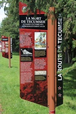 The Death of Tecumseh Marker image. Click for full size.