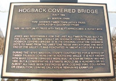 Hogback Covered Bridge Marker image. Click for full size.