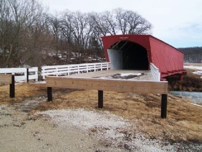 Hogback Covered Bridge and Marker image. Click for full size.