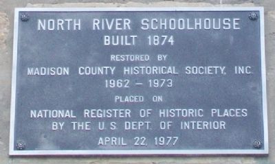 North River Schoolhouse Marker image. Click for full size.