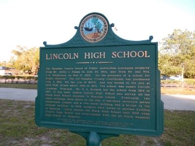 Lincoln High School Marker image. Click for full size.