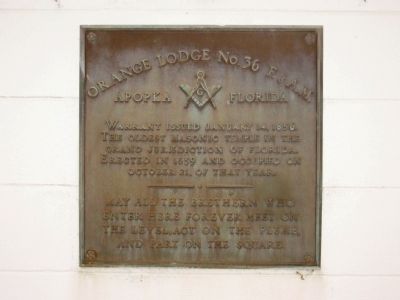 Masonic Plaque to right of Main Marker image. Click for full size.