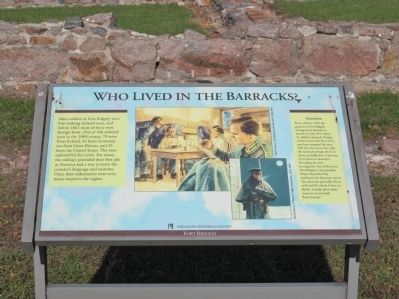 Who Lived in the Barracks Marker image. Click for full size.