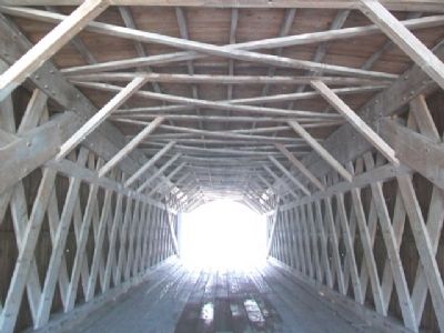 Roseman Covered Bridge Trusswork image. Click for full size.